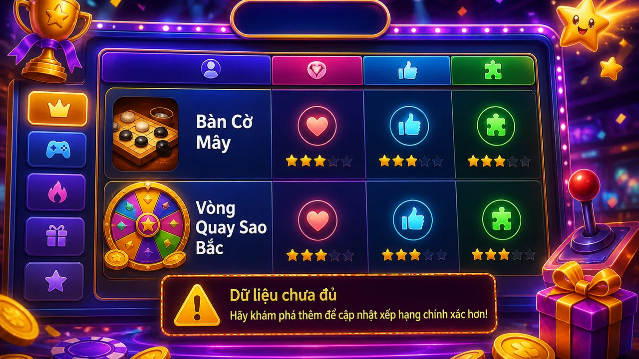 Đọc bảng xếp hạng game king33: Phân biệt độ hot, chất lượng và khả năng thắng